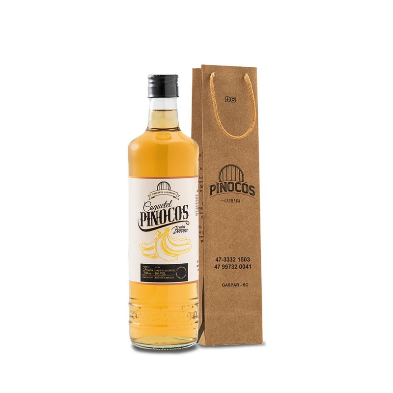 1 cachaca artesanal banana 700ml pinocos