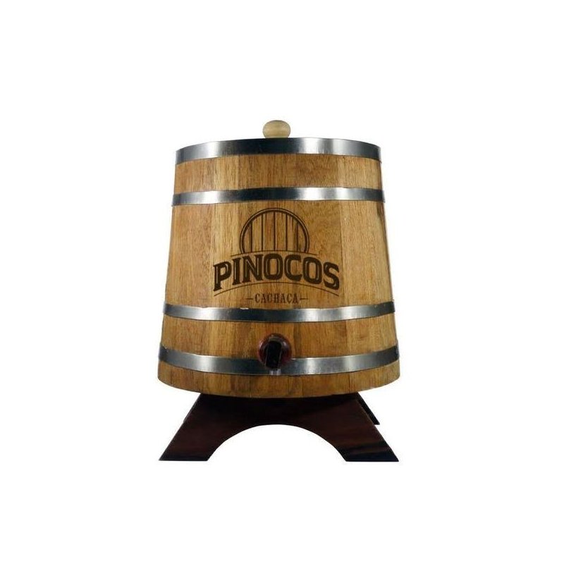 tonel de madeira de carvalho europeu aro inox 03 litros cachacaria pinoco s