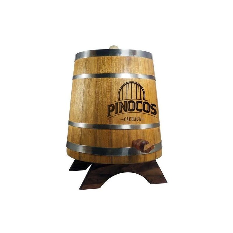 tonel de madeira de carvalho europeu aro inox 05 litros cachacaria pinoco s